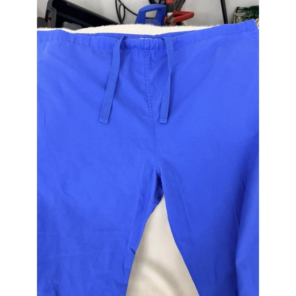 Landau Scrub Pants M Royal Blue Drawstring Workwear Pants Medium